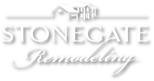 Stonegate Remodeling logo with a house icon.